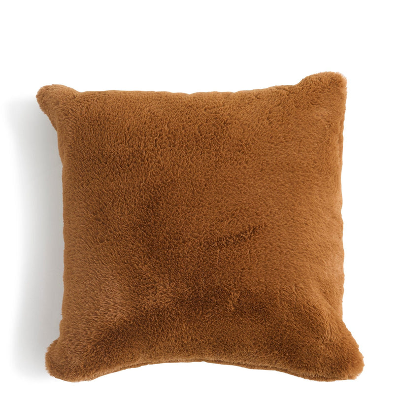 model wearing knit robe with floral pattern